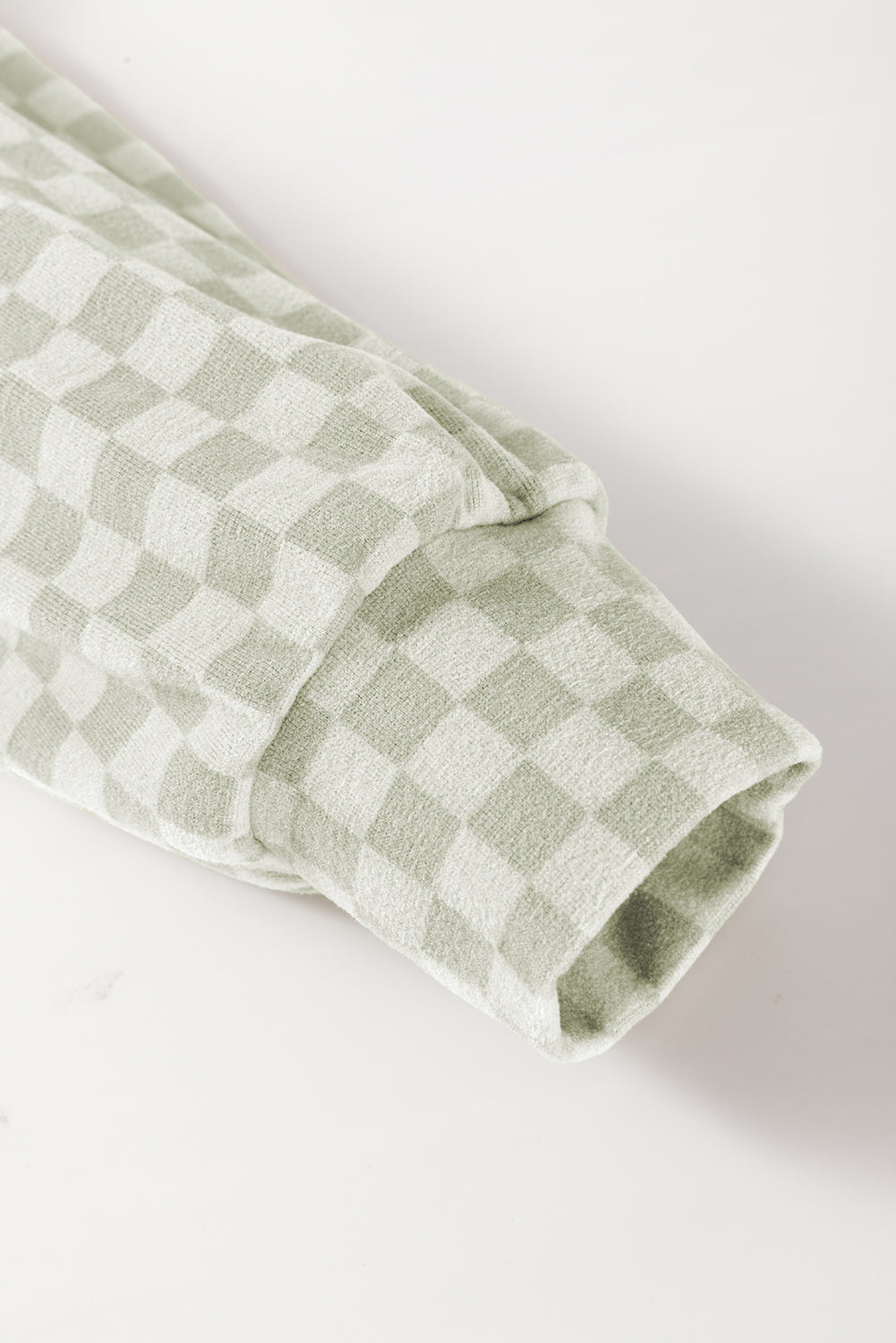 Khaki Checkered Kangaroo Pocket Hoodie
