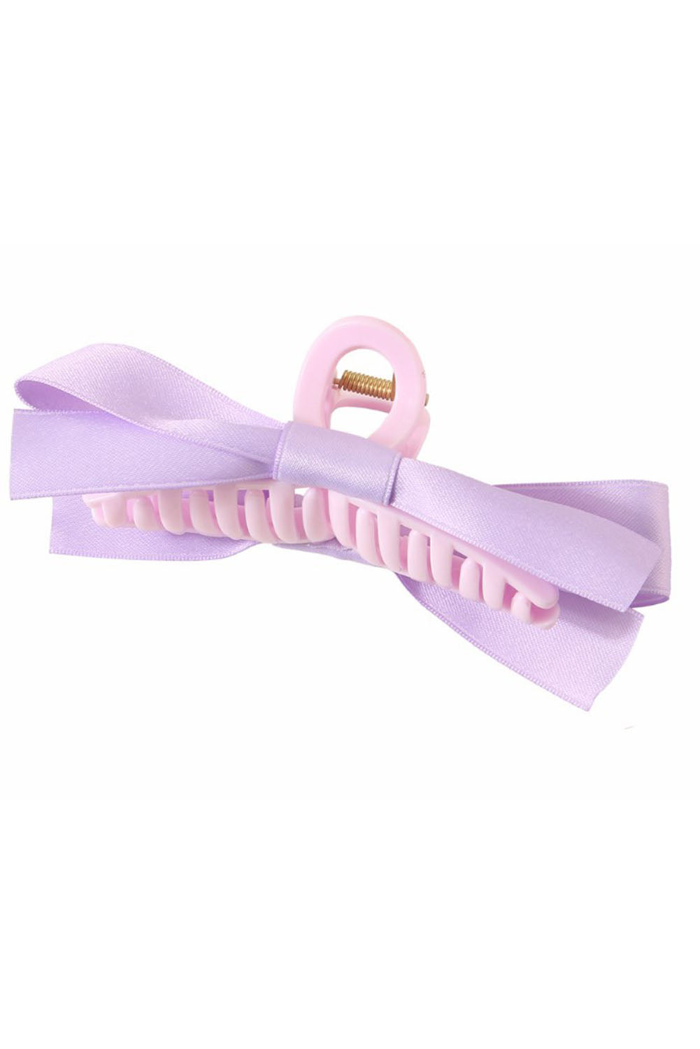 Black Solid Color Ribbon Bow Decor Hair Clip